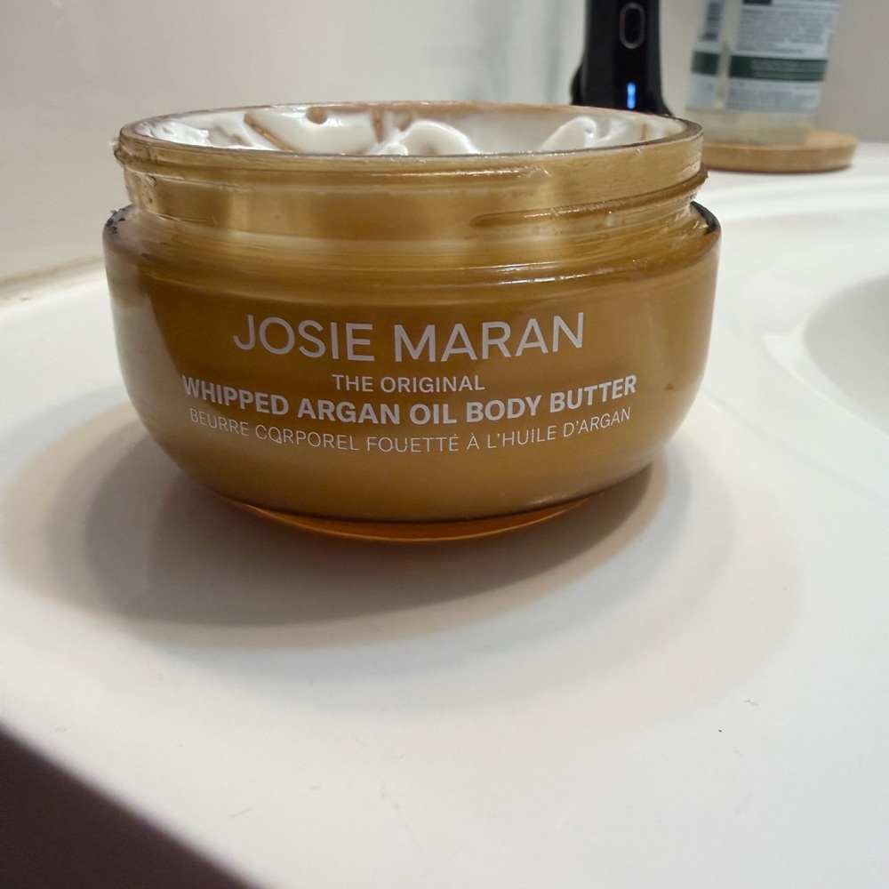 JOSIE MARAN Whipped Argan Oil Body Butter - Amber Gold Jar